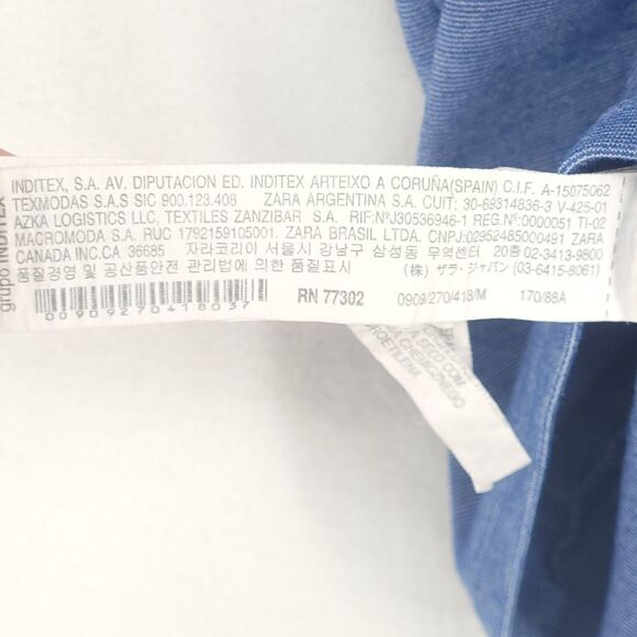 Zara Blue Medium Crop Top - Picture 8 of 9